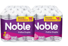 Kit Papel Higiênico Folha Dupla Noble – 2 Pacotes com 16 Unidades cada na Magazine Luiza