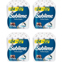 Kit Papel Higiênico Folha Dupla Sublime Softys - 4 Pacotes Com 24 Unidades Cada na Magazine Luiza