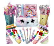 Kit Papelaria Criativa Fofa Caderno E Estojo De Pelúcia Com Caixa de Presente – Kit com 12 Itens + 1 Brinde Surpresa na Amazon