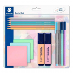 Kit Pastel Set + 3 Stick Notes, STAEDTLER, Linha pastel, 61 SBK2 PAST, 12 Cores na Amazon
