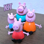 Kit Peppa Pig 4 Figuras – Peppa e a Família Pig, para Crianças a Partir de 3 Anos – F2190 – Hasbro, multicolorido na Amazon
