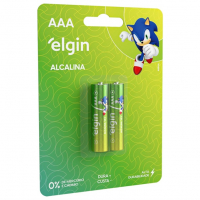 Kit Pilhas Alcalinas  2x AAA Elgin na Amazon