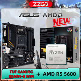 Kit Placa Mãe Asus TUF Gaming B550M-E Wi-Fi Micro-ATX DDR4 CPU + Processador AMD Ryzen 5 5600 CPU na Aliexpress
