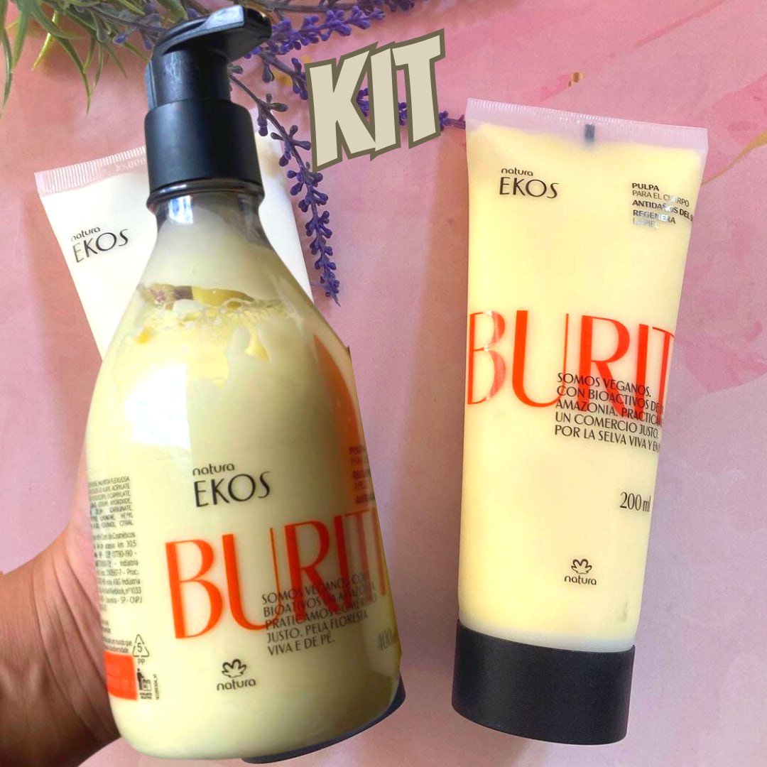 Kit Polpa para o corpo Ekos Buriti 400 ml + Polpa para o corpo Ekos Buriti 200 ml na Natura