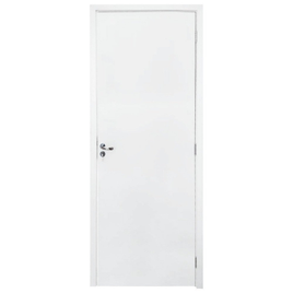 Kit Porta Pronta 214x75cm Fechadura Interna Colmeia Acabado Germano Branco na MadeiraMadeira