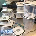 Kit Potes de Plástico Hermético, 10 unidades, Electrolux na Amazon