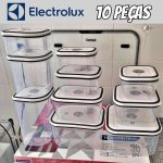 Kit Potes de Plástico Hermético, 10 unidades, Electrolux na Amazon