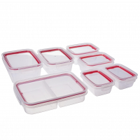 Kit Potes De Plástico Herméticos Com Travas, 07 Unidades, Plasútil na Amazon