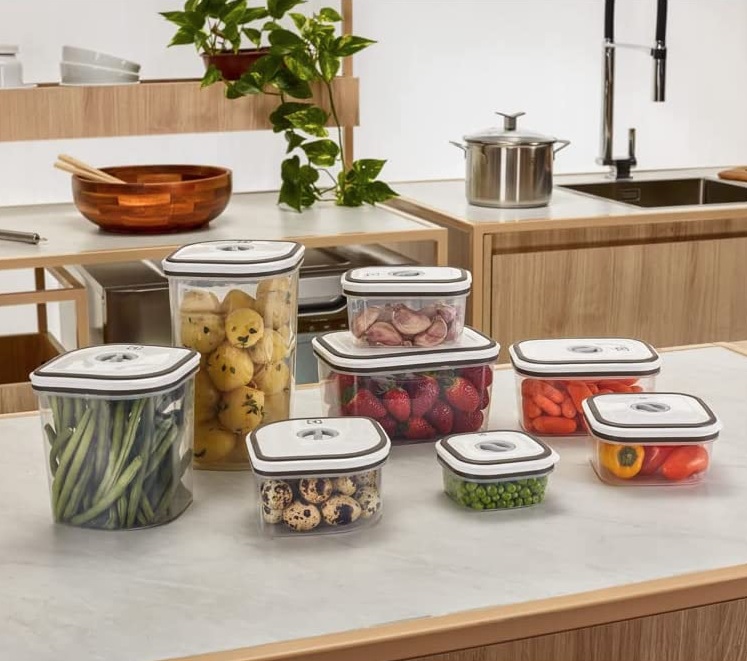 Kit Potes Herméticos de Plástico Electrolux – Cinza 8 unidades na Amazon