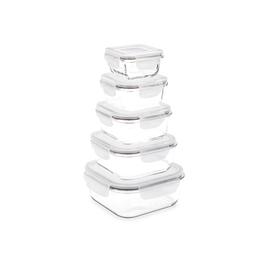 Kit Potes Herméticos Lock&Stock Brinox - 5 Peças na Compra Certa