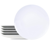 Kit Prato Raso Tramontina Leonora em Porcelana 25 cm  – 06 Peças na Amazon