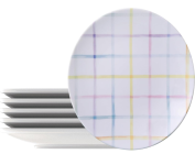 Kit Prato Sobremesa Tramontina Sweet Color em Porcelana Decorada 19 cm 06 Peças na Amazon