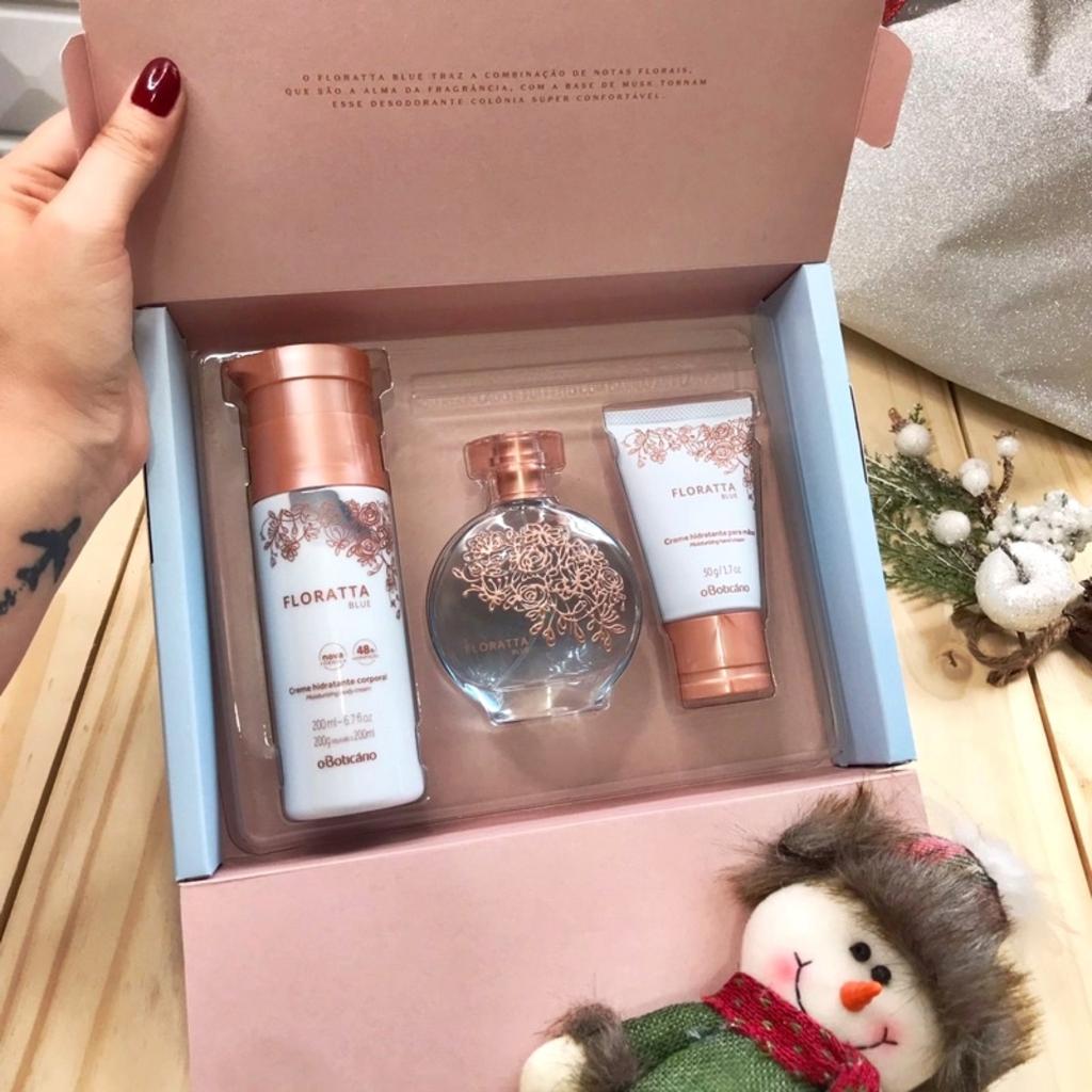 Kit Presente Floratta Blue: Desodorante Colônia 75ml + Loção Corporal 200ml + Creme para Mãos 50g na oBoticário