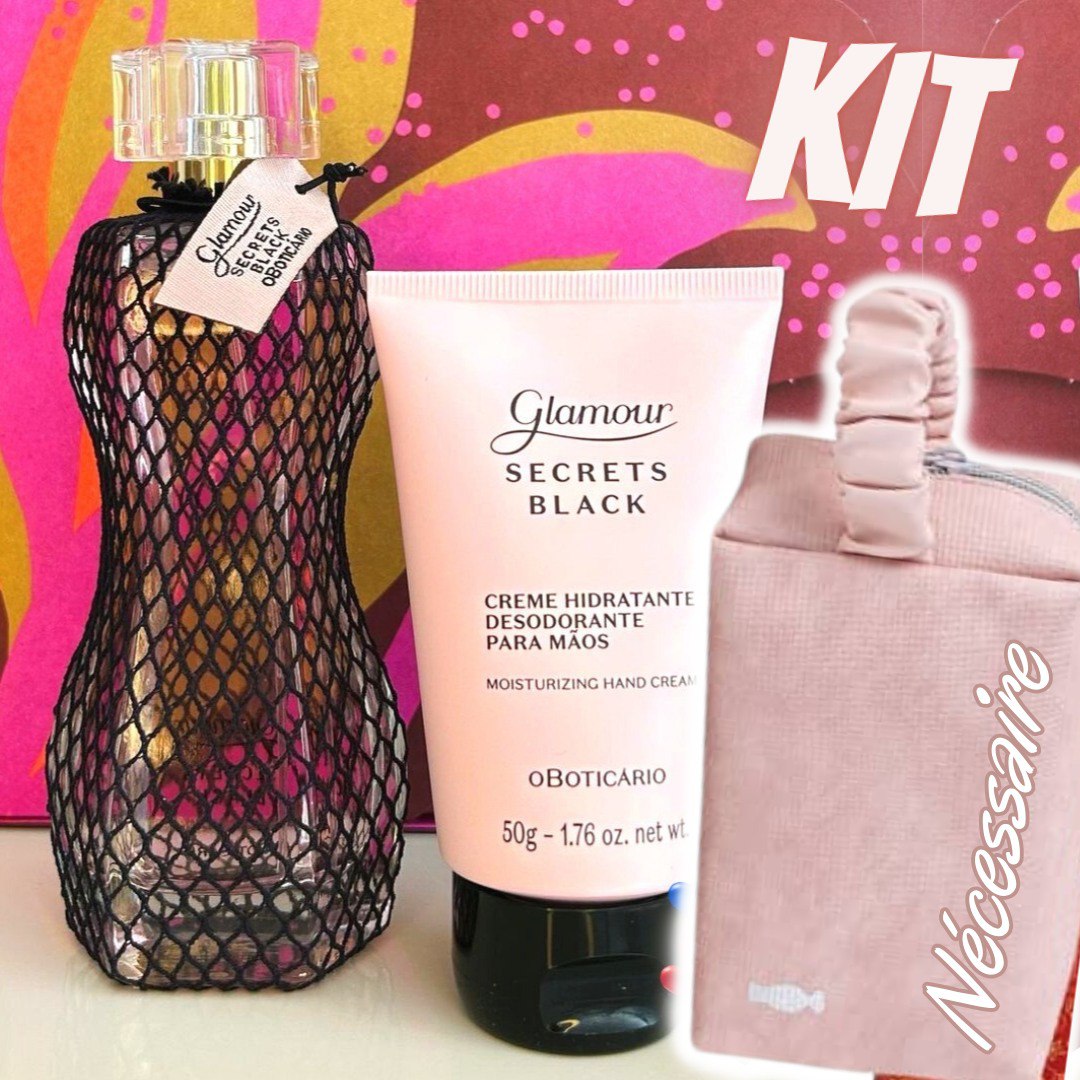 Kit Presente Natal Glamour Secrets Black (3 itens) na oBoticário