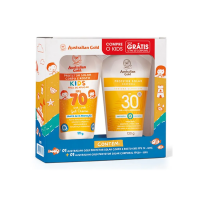 Kit Protetor Solar Corpo E Rosto Australian Gold Kids Fps70 120g + Protetor Solar Corporal Fps30 120g na Pague Menos