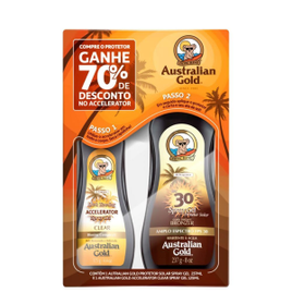 Kit Protetor Solar Corporal 237ml + Bronzeador 125ml  Instant Bronzer - Australian Gold na Casas Bahia