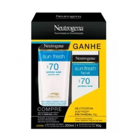 Kit Protetor Solar Corporal Neutrogena Sun Fresh FPS70 200ml + Neutrogena Facial FPS70 40g na Shopee