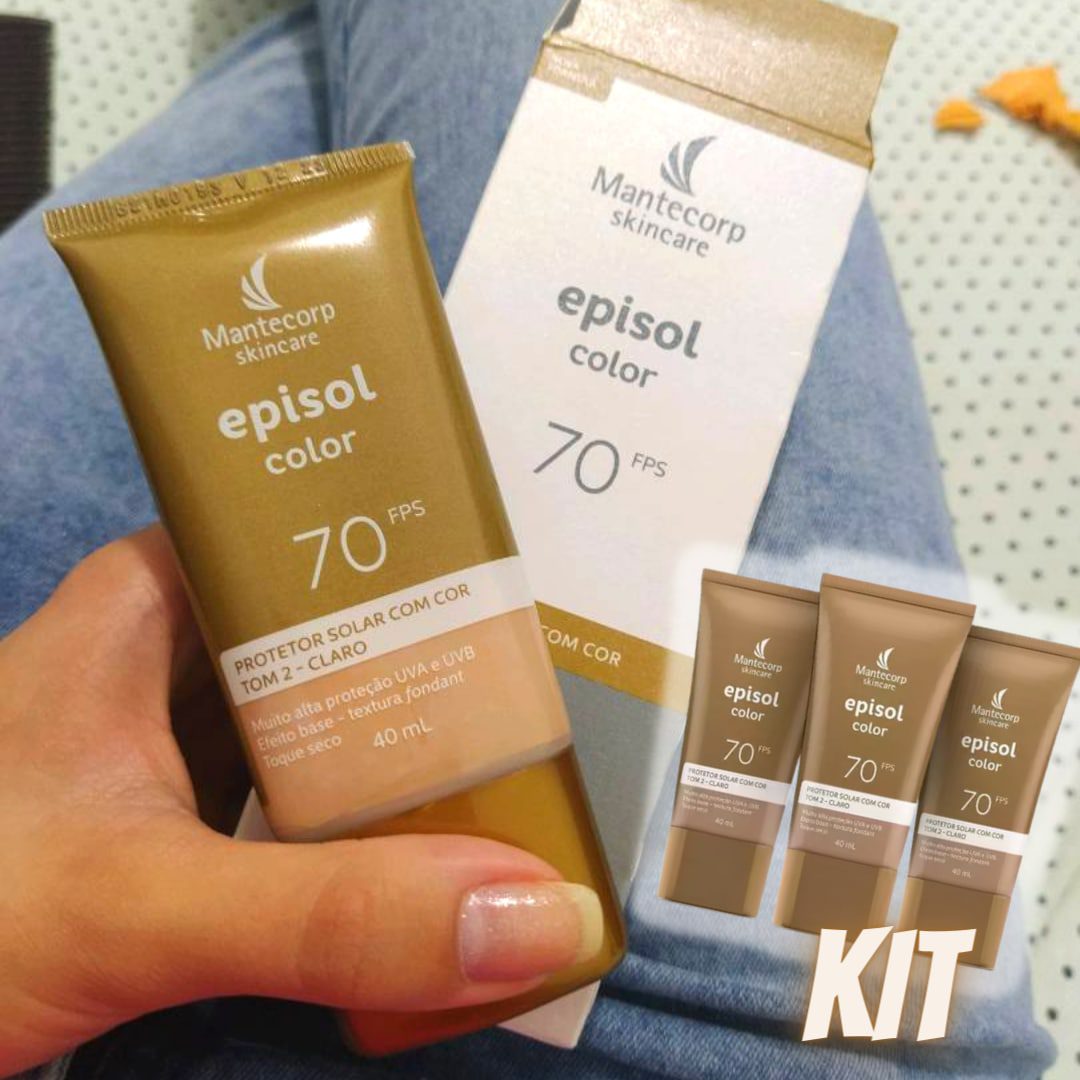 Kit protetor solar Episol Color - 3 unidades na Magazine Luiza