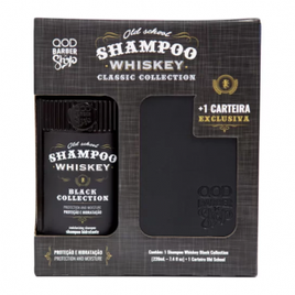 Kit QOD Barber Shop Shampoo para Cabelo e Barba Old School Whiskey 220ml + Carteira QOD Barber na Zattini