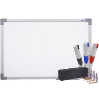 Kit Quadro Branco Moldura MDF REVESTIDO Na Cor Aluminio Soft STALO, 60X40 na Amazon
