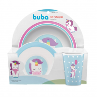 Kit Refeição Animal Fun - Unicórnio, Buba, Multicolorido na Amazon