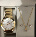 Kit Relógio Feminino Champion Analógico Ch24759w – Dourado na Amazon