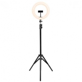 Kit Ring Light LED 26cm com Tripé e Suporte para Celular 3 Tipos de Iluminação USB - Rl26 - Vinik na KaBuM!