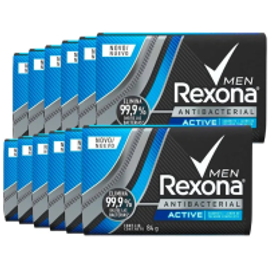 Kit Sabonete Rexona Men Active 84g - 12 Unidades na Lojas Rede