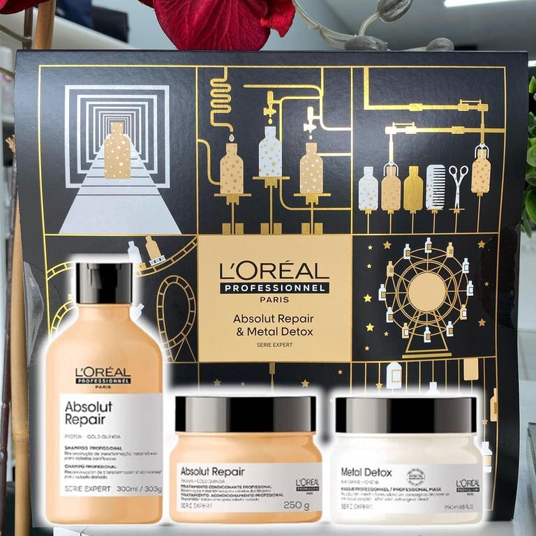 KIT Shampoo 300ml + Máscara Absolut Repair250g + Máscara Metal Detox 250g | L’Oréal Professionnel na Amazon