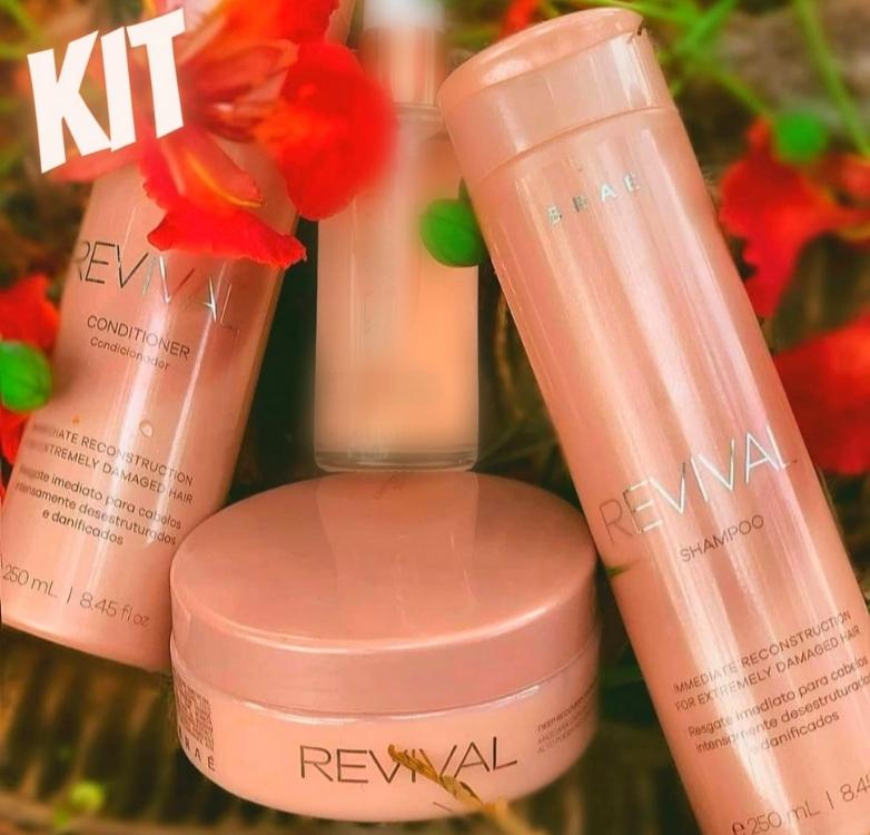 Kit Shampoo Condicionador 250Ml E Máscara 200G Revival Braé na Amazon