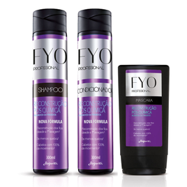 Kit Shampoo e Condicionador Fyo Profissional Reconstrução Pós-Química Alisados Ou Tingidos -Jequiti na Jequiti