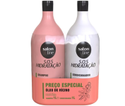 Kit Shampoo e Condicionador, SOS Hidratação, Óleo de Rícino, Vegano – 1L na Amazon
