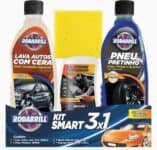 Kit Smart Rodabrill – Lava autos com cera, Pneu pretinho, Silicone gel tradicional na Amazon
