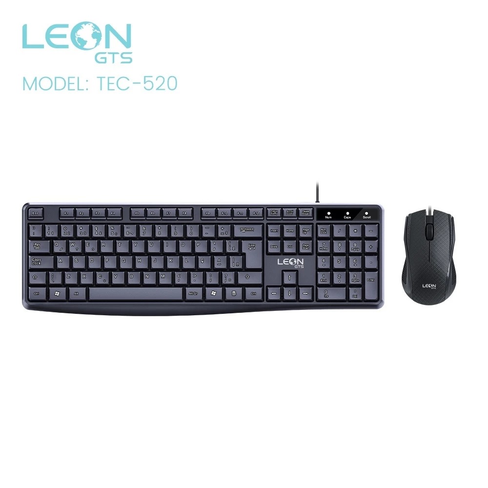 Kit Teclado e Mouse com Fio LEON GTS na Aliexpress