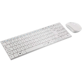 Kit Teclado e Mouse Multilaser Sem Fio 2.4 Ghz Multimídia Branco USB Slim - TC203 na Amazon