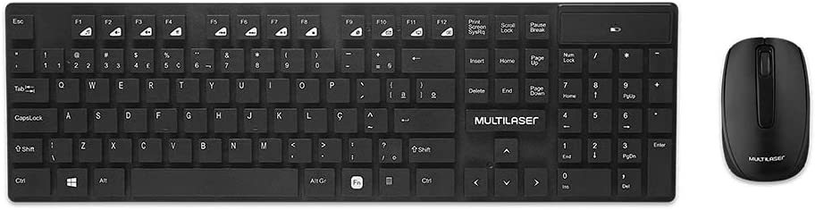 Kit Teclado e Mouse Sem Fio Multilaser 2.4 GHz USB – TC251 na Amazon