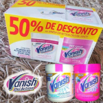 Kit Tira Manchas em Pó Vanish Oxi Action com 1 Rosa 450g e 1 Branco 450g na Amazon