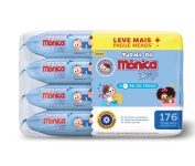 Kit Toalha Umedecida Hora Da Troca Turma Da Mônica 176 unidades na Amazon