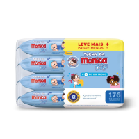 Kit Toalha Umedecida Hora Da Troca Turma Da Mônica 176 Unidades na Amazon