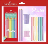 Kit Tons Pastel, Faber-Castell, KIT/PASTEL, KIT de 20, Lápis de Cor + Canetinhas + Borracha + Apontador + Grafite na Amazon