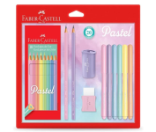Kit Tons Pastel, Faber-Castell, KIT/PASTEL, KIT de 20, Lápis de Cor + Canetinhas + Borracha + Apontador + Grafite na Amazon