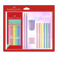 Kit Tons Pastel, Faber-Castell, Lápis De Cor + Canetinhas + Borracha + Apontador + Grafite na Amazon
