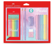Kit Tons Pastel, Faber-Castell, Lápis de Cor + Canetinhas + Borracha + Apontador + Grafite na Amazon