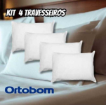 Kit Travesseiro Ortobom de Cabeça Poliéster – Nápoles 4 Unidades na Magazine Luiza