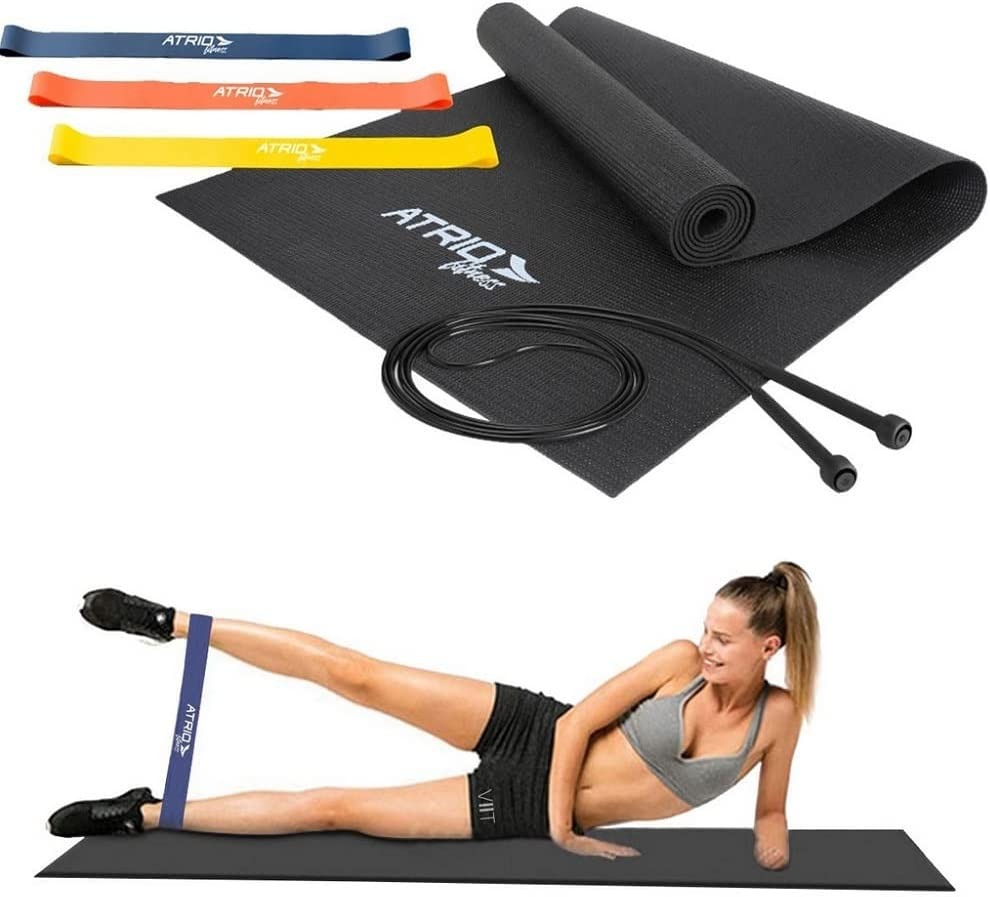 Kit Treino com Corda + Elástico + Tapete Atrio – ES357, Multicor na Amazon