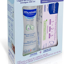 Kit Troca de Fralda Mustela: Creme Preventivo de Assaduras 100ml + Água de Limpeza sem enxágue 300ml - Edição Limitada na Amazon