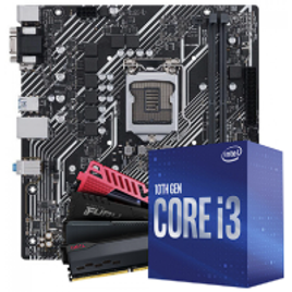 Kit Upgrade Intel i3-10100F + Placa Mãe Biostar H510MX/E 2.0 + Memória DDR4 8GB 3200mHz na Terabyte Shop