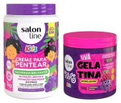 Kit Uva com Creme para Pentear e Gelatina #todecacho Kids – Salon Line na Amazon