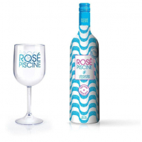 Kit Vinho Rosé Piscine Copacabana 750Ml Com Taça na Casas Bahia