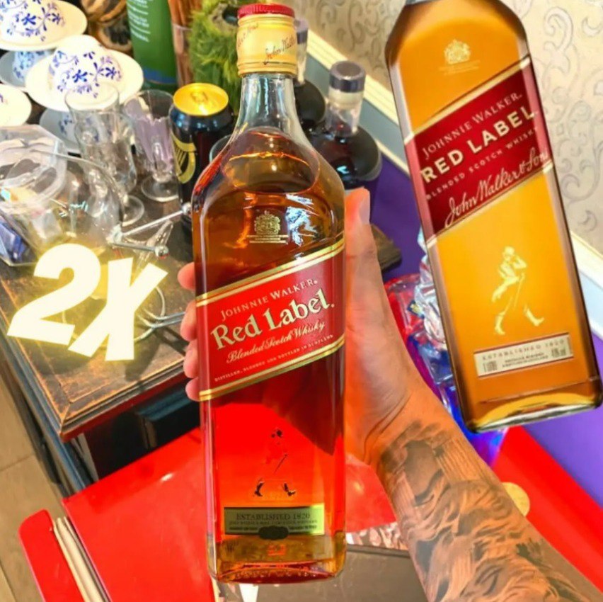 Kit Whisky Johnnie Walker Red Label 750ml com 2 unidades na Carrefour